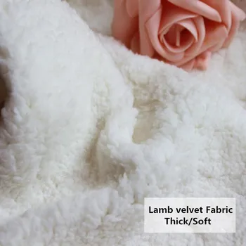100 * 160 cm Pamuk Kuzu kadife Kumaş Kalınlaşmak kış sıcak Süper Yumuşak Kuzu Kumaş DIY El Yapımı elbise Dikiş bebek Kapitone kumaş