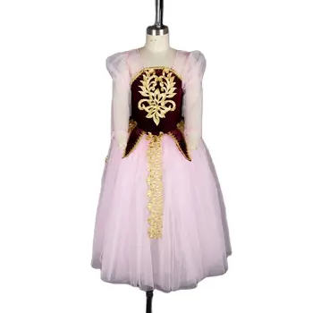 18580 Çocuk ve Yetişkin Bale Kostümleri Romantik Pembe Dans Tutu Balerin Elbise Profesyonel Giyim Sahne Performansı İçin Kıyafet