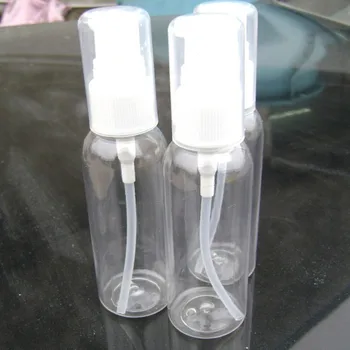 50 adet 50ml Plastik Losyon Şişesi Şeffaf PET Sabunluk krem şişesi Sprey Pompası ile