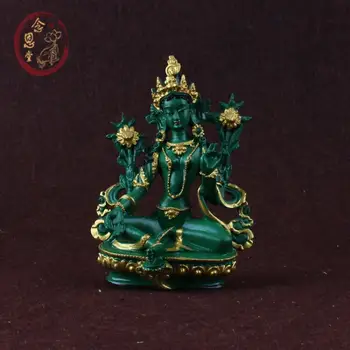 Zarif Yeşil Tara Mantra Bodhisattva Buda Vajrayana Heykeli Tantra Kwan Yin