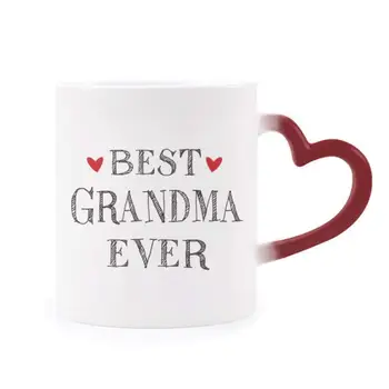En iyi büyükanne hiç alıntı yakınları geçişin kupa ısı duyarlı kırmızı kalp fincan