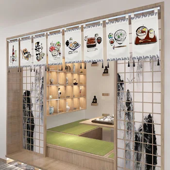 Japon Asılı Perde Kapı Baş Perde Suşi Mutfağı Restoran Izakaya Yatay Perde Kısa Perde asmak için bayrak