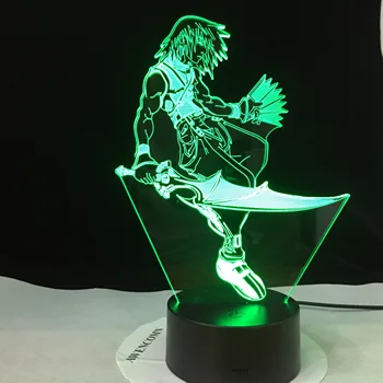 Japonya Manga Ölüm Notu L Anime Figma Oyuncaklar Aydınlık Karikatür Modeli 3D Illusion LED Lamba 7 Renk Değiştirme Gece Lambası Dropshipping