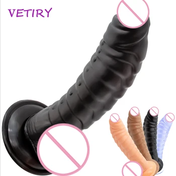 Büyük Büyük Penis Gerçekçi Yapay Penis Vantuz Strapon Dick Anal Butt Plug Seks Oyuncakları Kadın için Kadın Mastürbasyon Yetişkin Ürünleri
