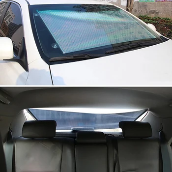 Araba Ön Güneş Bloğu Yalıtım Anti-UV Otomatik Arka Cam Güneşlik PVC araba güneşliği Geri Çekilebilir Cam Araba pencere gölgeliği