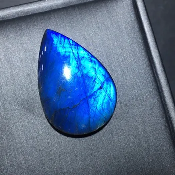 Doğal mavi ışık labradorit aytaşı kristal kolye kadın erkek aşk hediye 35x23x7mm boncuk taş taş takı AAAAA