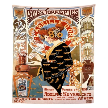 Vintage Fransız Reklam Posteri Benzersiz Art Nouveau Klasik Reklamlar Retro Metal Tabela Goblen Ho Me Lili Duvar Dekorasyon
