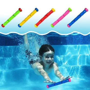 5 adet Renkli Dalış Sopa Oyuncak Sualtı Yüzme Dalış Havuzu Oyuncak Su Altında Oyunları Eğitim Dalış Çubukları