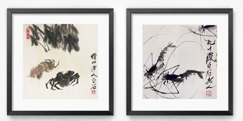 natürmort resimleri sahne geleneksel Çin tarzı karides ve yengeç masterpiece üreme duvar baskılar ücretsiz kargo