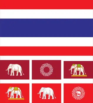 Tayland Tarihi 1917 Bayrak 3X5ft 90X150cm 60x90cm Siam 1885 Afiş Kral Rama