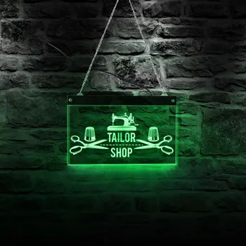 Dikiş makinesi Terzi Dükkanı Logo Tasarım Özel LED Neon Burcu şirket logosu İçin Mükemmel Dikiş Desenleri Dükkanı Serbest Terzi