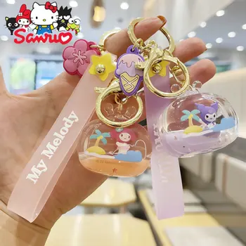 Sanrio Melodi Kuromi Hello Kitty Cinnamoroll Anahtarlık Kadın Sevimli Araba Anahtarlık okul çantası Kolye Karikatür Anahtar Toka Küçük Hediye