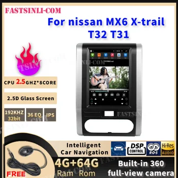 CarPlay android araba gps multimedya video radyo çalar dash nissan MX6 X-trail X Trail T32 T31car navigasyon stereo