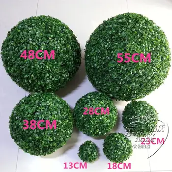 Yeşil Çim Topu Plastik Bitki Süs Parti Dekorasyon Bahçe Dekor Düğün Dekorasyon yapay çiçekler DIY Top