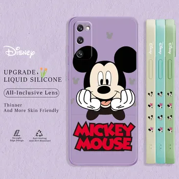 Mickey Minnie Gülen Aşk Telefon Kılıfı İçin Samsung Galaxy S22 S21 S20 S10 S8 S9 S10e Ultra Artı FE Not 20 Sıvı Şeker
