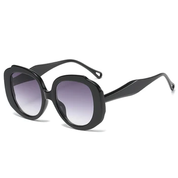 2022 Yeni Moda Yuvarlak Güneş Gözlüğü Kadın Erkek PC Lens Çerçeve Marka Tasarımcısı Vintage Casual Kedi Gözü Tarzı Zarif güneş gözlüğü UV400