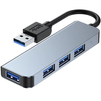 USB 3.0 Hub, 4 Port USB Veri Hub Adaptörü Ultra İnce USB Splitter , Dizüstü Bilgisayarlar, USB bellek Sürücüler, Mobil HDD