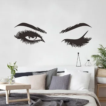 Yaratıcı Güzel Kirpik Duvar Sticker Kız Odası Oturma Odası Süslemeleri Ev İçin Duvar Kağıdı Duvar Çıkartmaları Sanat Seksi Çıkartmalar