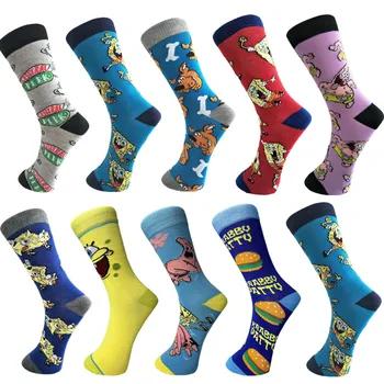 Anime Sünger Bob Çorap Sevimli SquarePants Patrick Yıldız Avrupa ve Amerikan Karikatür Çorap Pamuk Erkekler Kadınlar Öğrenci Uzun Çorap