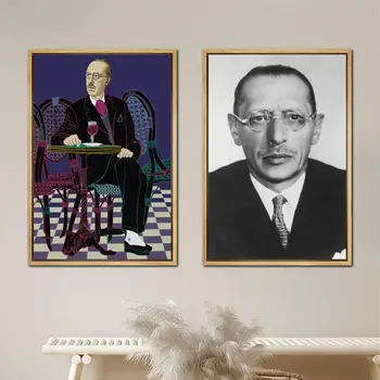 Igor Stravinsky Posteri Boyama 24x36 duvar sanatı tuval Posterler odası dekor Modern Aile yatak odası Dekorasyon Sanat duvar dekor