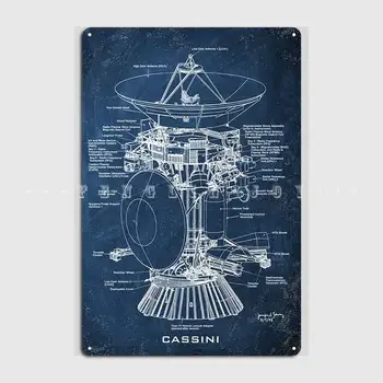 Cassini Metal Işareti Tasarım Duvar Duvar Pub Duvar Boyama Tabela Posteri
