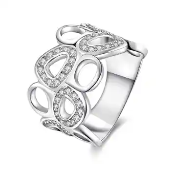 sıcak satmak Sıcak Yeni Moda gümüş kaplama yüzük Ajur ankastre anillos collier plastron