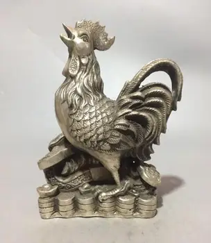Tahsil Beyaz bakır servet tavuk heykeli