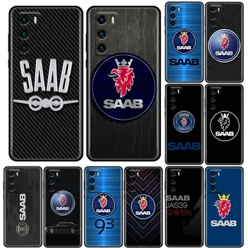 S-Saab Otomobil AB logosu Funda Coque telefon kılıfı için Huawei P10 P20 P30 P40 P50 P50E P Akıllı 2021 Pro Lite 5G Artı Kılıfı Çapa