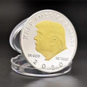 2020 ABD Başkanlık Trump Seçim Altın Çift Renk hatıra parası Mücadelesi Coin Paraları Koleksiyon # 7