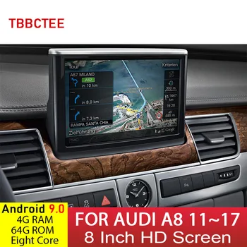 Android 9.0 Kablosuz CarPlay 4 + 64G Audi A8 4H 2011~2018 MMI 3G RMC Araba Multimedya Oynatıcı otomobil radyosu GPS Navigasyon WiFi BT