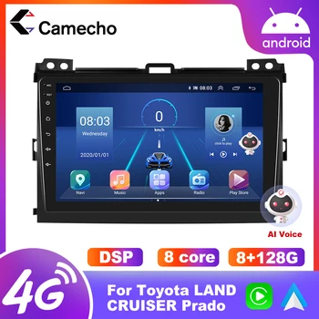 Camecho araba radyo Toyota LAND CRUİSER Prado 120 2004-2009 İçin Android 2 din Akıllı sistem Multimedya GPS Navigasyon radyo