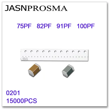 JASNPROSMA 15000 ADET 0201 COG/NPO X7R RoHS 50 V 5% 75PF 82PF 91PF 100PF SMD Yüksek kaliteli Kondansatör