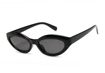 2021 Kadın oval Güneş Gözlüğü Küçük Boy Marka Tasarımcısı Moda Retro Bayanlar güneş gözlüğü Kadın Siyah Mor Kırmızı Gözlük UV400
