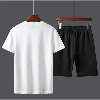 2022 Yaz Erkek Eşofman T-Shirt Şort erkek Setleri Baskı Spor İki Parçalı Set Rahat Erkek Eşofman Erkek Tişörtleri Marka Giyim