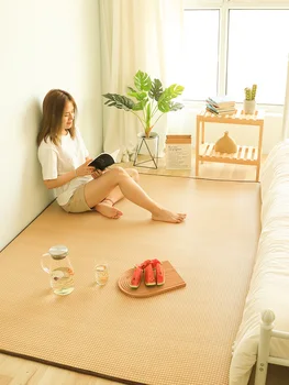 Japon Rattan Mat Halı Oturma Odası Yatak Odası Balkon Tatami Zemin Mat Yaz Başucu Sürünen Mat Mat Mat Mat Odası