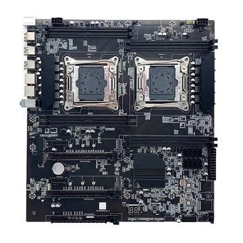 X99 Anakart LGA 2011 PCI-E16X Desteği 8XDDR4 Çift CPU Yuvası ALEO Madenci Madencilik X99 D4 Anakart