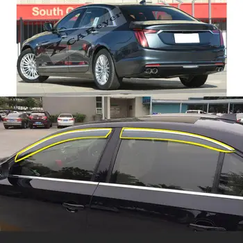 Cadillac CT6 İçin araba Vücut Şekillendirme Etiket Plastik Pencere Camı Rüzgar Siperliği Yağmur/Güneş Koruma Havalandırma Koruyucu 2016-2022