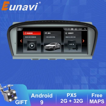 Eunavi 2din Android Araba multimedya oynatıcı BMW 5 Serisi için E60 E61 E63 E64 E90 E91 E92 CCC CIC iDrive Radyo GPS 4G Ram + 64G Rom