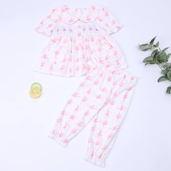 Yeni Tasarım Giysileri Bebek Kız Kıyafetler Moda Dans Baskı Çocuk Düz Bacak Pantolon Seti 0 - 8T Çocuklar