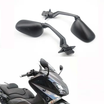 1 Çift Arka Aynalar Moto Klasik Siyah Dikiz Aynası Yan Dikiz Aynaları Cafe Racer Yamaha TMAX 530 İçin 2012 2013 2014