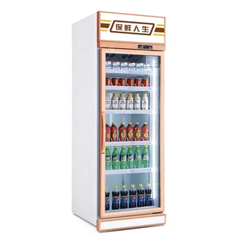 Süpermarket cam kapı yatay içecek dolabı makinesi derin dondurucu