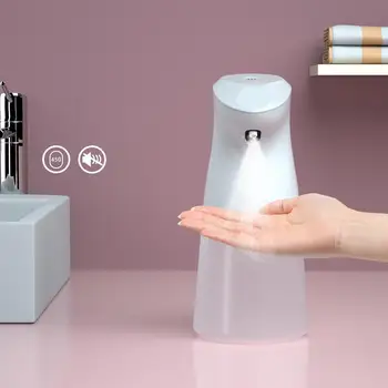 450ml Otomatik Köpük Sabunluk Taşınabilir Fotoselli Pır Sensörü Tezgah sabunluklar Mutfak Banyo İçin