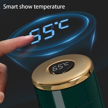 Paslanmaz Çelik termos Bardak Led Akıllı Dijital Sıcaklık Göstergesi Sıcak Su Bardağı Kahve Kupa İçin Noel Yeni Yıl Hediye