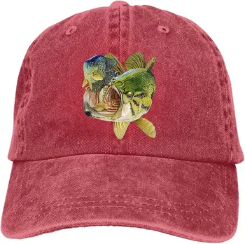 Birlikte Balık Tutmaya Gidelim Bas balıkçılık şapkası / Balık Amerikan Bayrağı Şapka / Unisex beyzbol şapkası s ve Açık Balıkçılık Ayarlanabilir Hediyeler