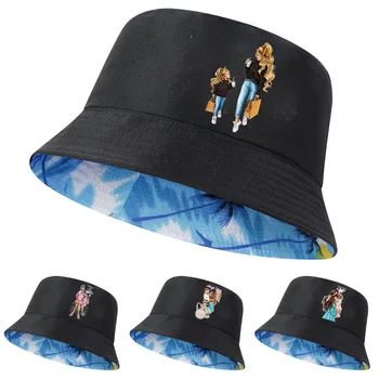Kova Şapka Erkek / kız Balıkçı Kap Sokak balıkçı şapkası Bob Ricard Geri Dönüşümlü Panama Şapka Açık Sunbonnet Plaj Kap Anne Desen