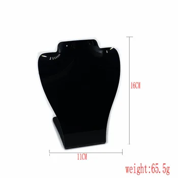 Moda siyah organik cam kolye küpe büstleri gösterisi 5 ADET 160 * 110mm takı ekran sahne