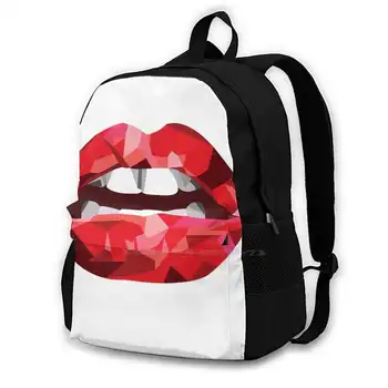 Dudaklar moda çanta sırt çantaları kırmızı dudaklar ruj geometrik geometrik Es diş ağız pembe diş dudak
