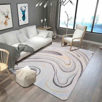 Iskandinav tarzı Mermer Desen şerit Halı Oturma Odası Yatak Odası için geniş Alan Yumuşak Kilim Ev yatak odası halısı Çocuk Odası Dekor halı