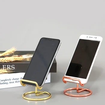 Yeni basit yaratıcı masaüstü tembel canlı cep telefon braketi iPad evrensel metal demir düz destek braketi tabanı Apple Huawei Xiao