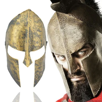 Cadılar bayramı Partisi Spartan tema Spartan Savaşçı Kask Maskesi Dekorasyon Yetişkin Cosplay Masquerade Topu Antika Maske Spor Bandı